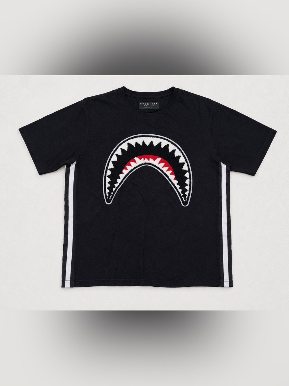 Eternity BC/AD Shark Mouth Graphic Tee Black Large Streetwear Hype T-